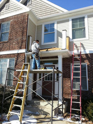 Tressa Porch removing old porch